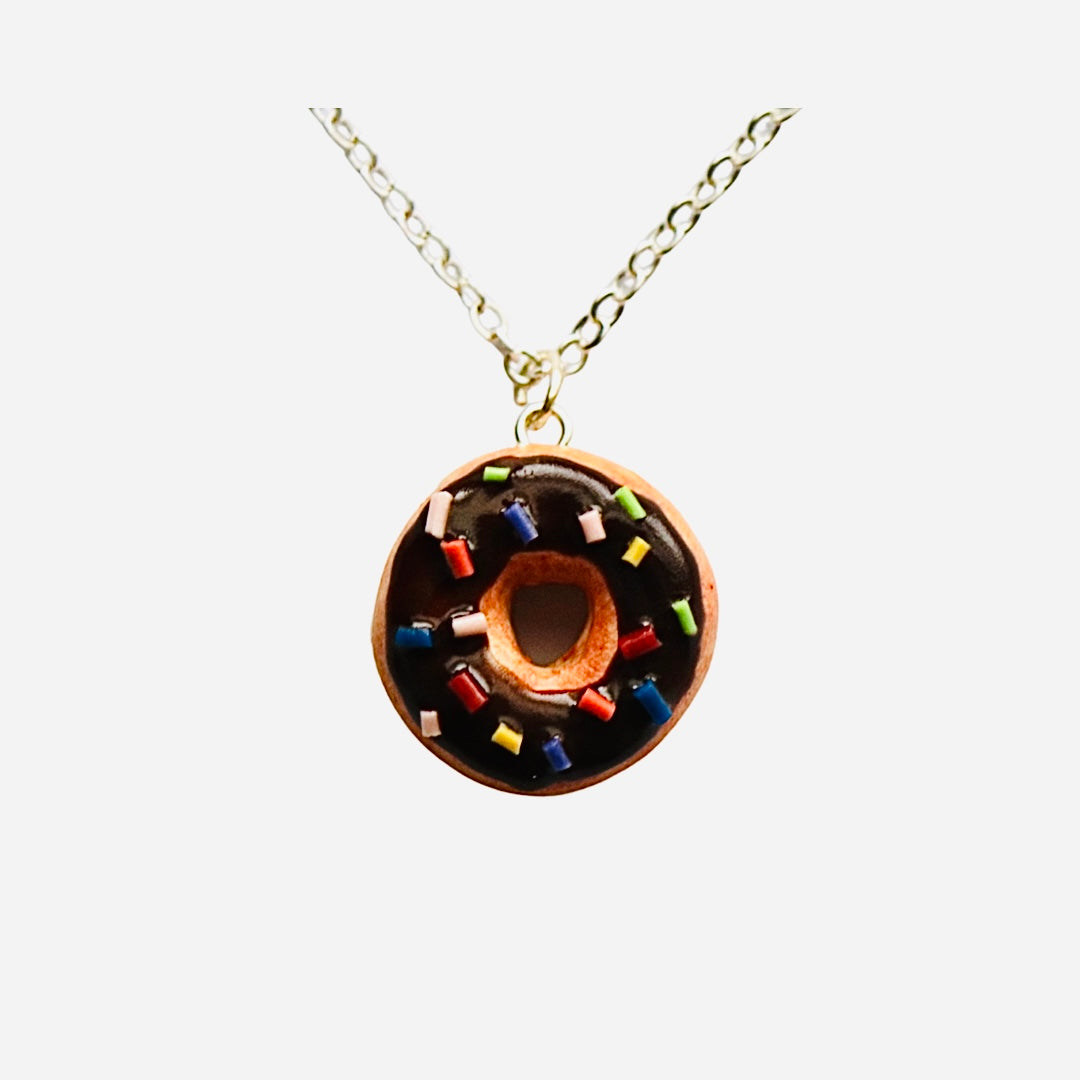 Donut Necklace - Strawberry or Chocolate