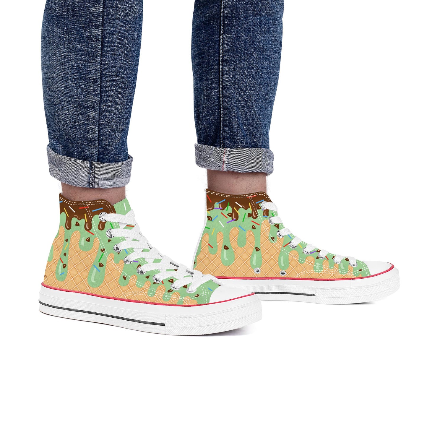Mint Chocolate Chip Ice Cream High top