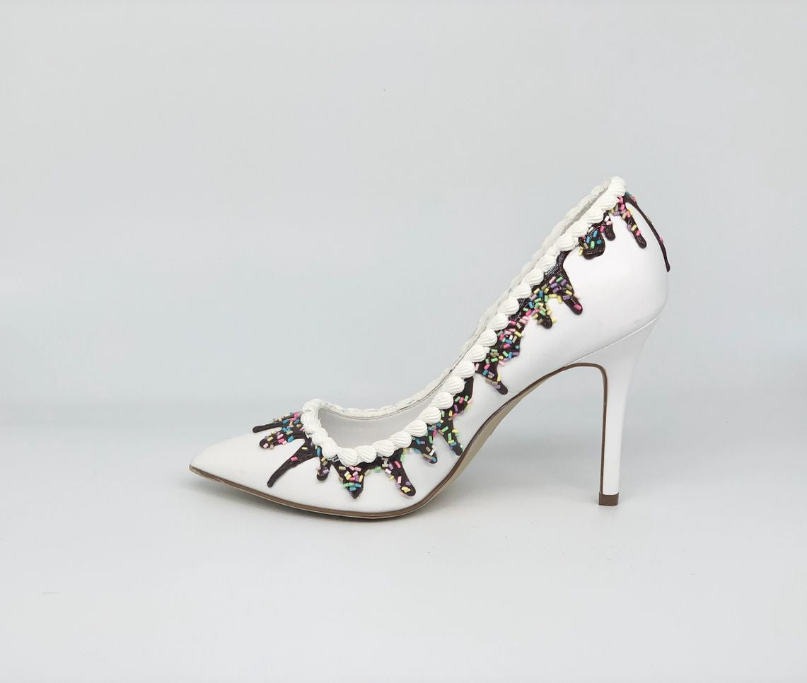 Drip Drop Chocolate Heels