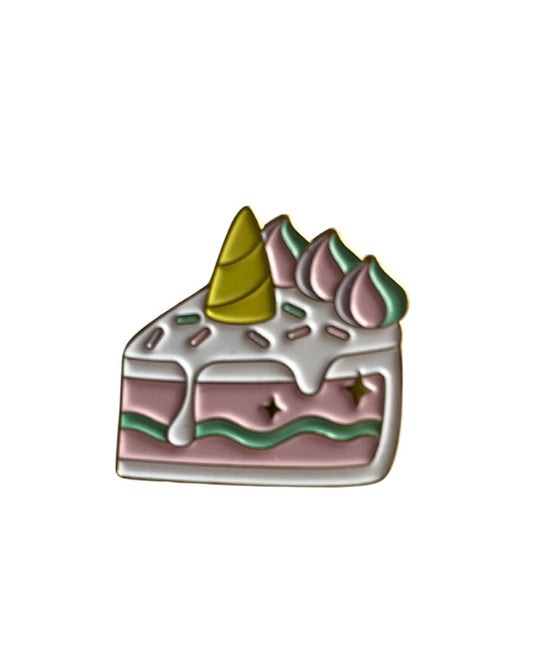 Unicorn Cake Pin Badge -Enamel